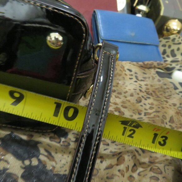 Coach Mini Sierra Black Patent Leather Dome Satchel Crossbody - Picture 6 of 11